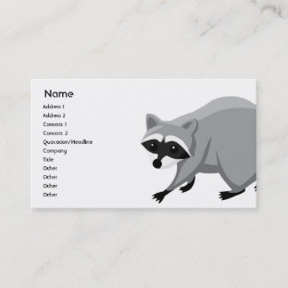 Raccoon - affär visitkort