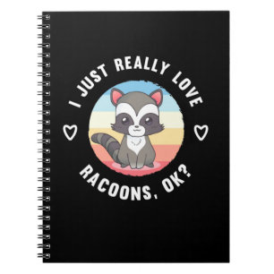 Raccoon Älskare I Just Verkligen Raccoons Anteckningsbok