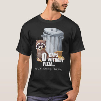 Raccoon Älskare Pizza Funny Cute Sopor Panda Pizza T Shirt