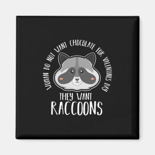 Raccoon Älskare Raccoon för Valentines day Magnet