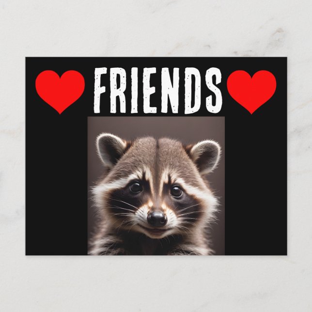 RACCOON ÄLSKARE RACCOONS POSTCARDS VYKORT (Framsida)
