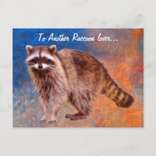 Raccoon-älskare Wildlife Art Vykort