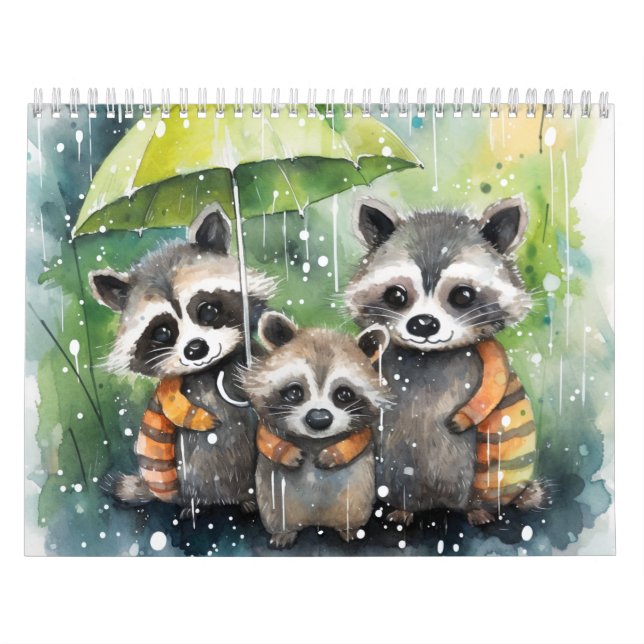 Raccoon and Mouse Calendar Kalender (Omslag)