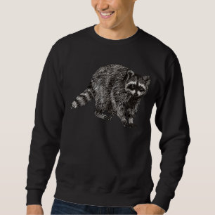 Raccoon Animal Anarchy Traschat Raccoon Panda Lång Ärmad Tröja