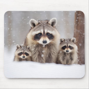 Raccoon Animal Family Wandering Nature Musmatta