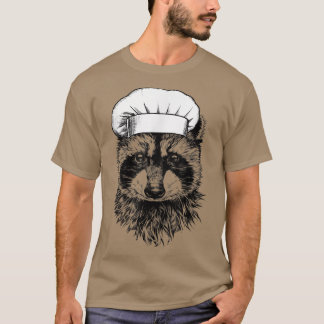 Raccoon Animal Racoon Chef Funny Cooking Cook T Shirt