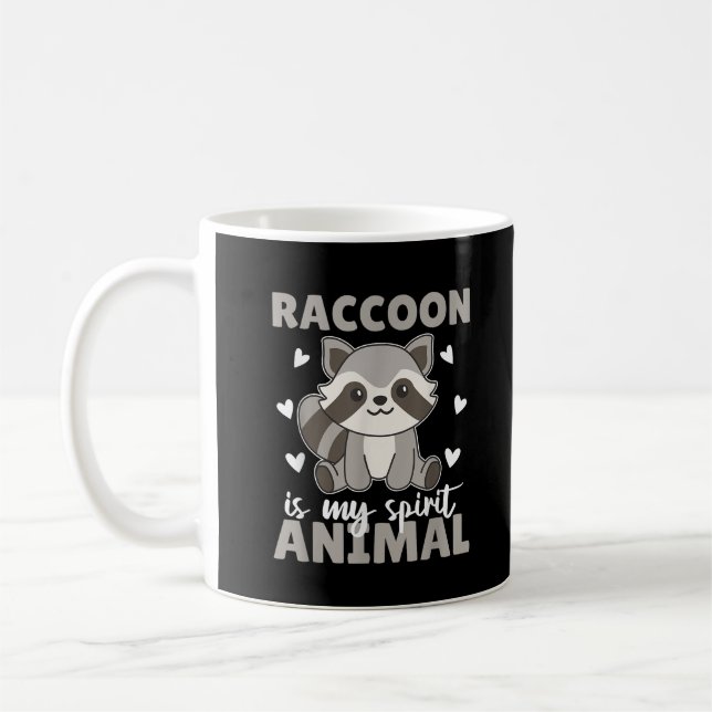 Raccoon är min andliga, rashon kaffemugg (Vänster)