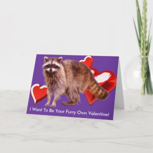 RACCOON BABY Alla hjärtans dagskort Helgkort
