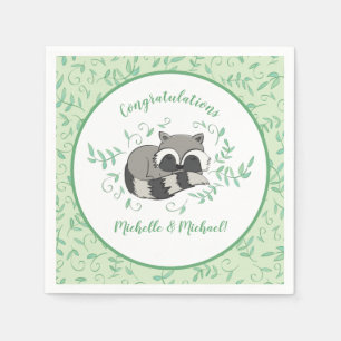 Raccoon Baby Shower Pappersservett