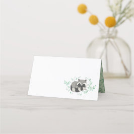 Raccoon Baby Shower Placeringskort
