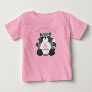 Raccoon Baby Shower Rosa T Shirt