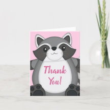 Raccoon Baby Shower Rosa