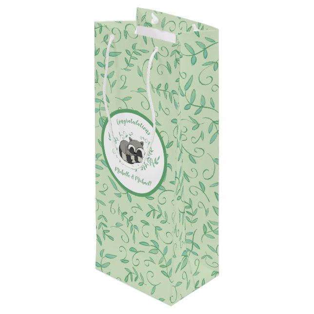 Raccoon Baby Shower Woodland Animals (Baksidan Vinklad)