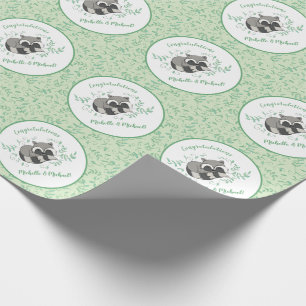 Raccoon Baby Shower Woodland Animals Presentpapper