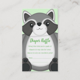 Raccoon Baby Shower Woodland Tilläggskort