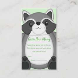 Raccoon Baby Shower Woodland Tilläggskort