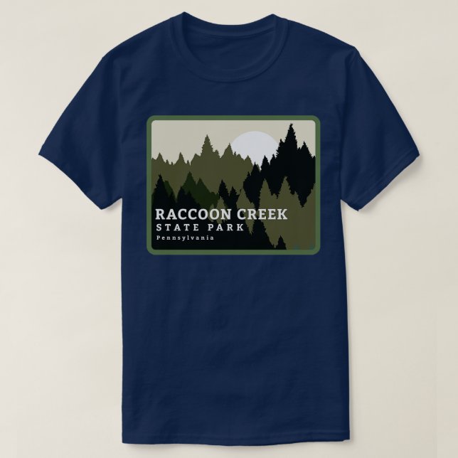 Raccoon Bäck State Park Pennsylvania Forest Sunri T Shirt (Design framsida)