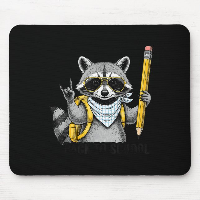 Raccoon Back To School Funny For Teacher Boy Girl  Musmatta (Framsidan)