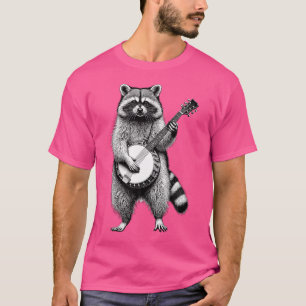 Raccoon Banjo Bluegräs Marching Band Musician Ins T Shirt