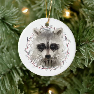Raccoon Ceramic Ornament