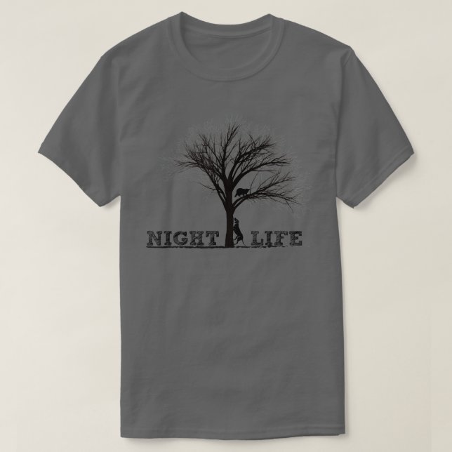 Raccoon Coon Hunting Night Life reeing Hundar Racc T Shirt (Design framsida)