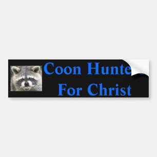 raccoon Coonjägare för Kristus Bildekal