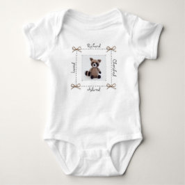 Raccoon Crochet Animal Baby BodykostyAnpassningsba T Shirt