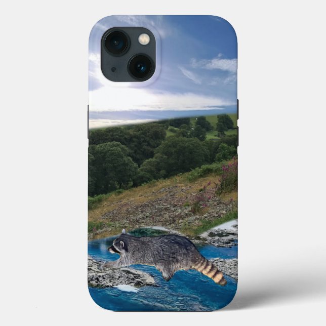 Raccoon Crossing Fodral-Mate iphone case (Baksida)
