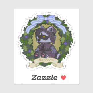 Raccoon Custom-Cut Vinyl Sticker Klistermärken
