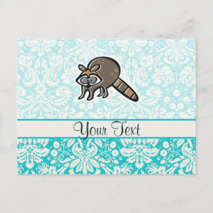 Raccoon. Cute Vykort