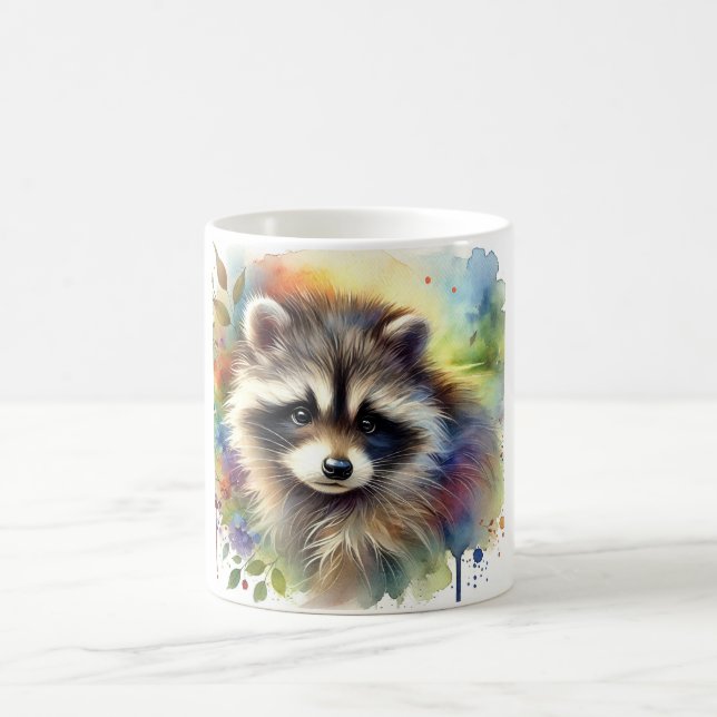 Raccoon Dog 020924AREF109 - Watercolor Kaffemugg (Center)