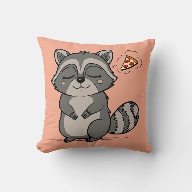 Raccoon Dream - Pizza! Kudde (Framsida)