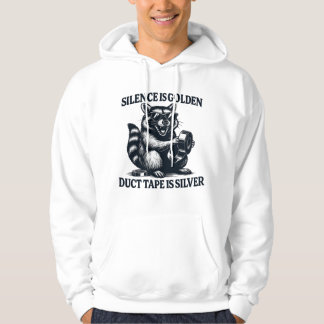 Raccoon Duct Tape Silver Citote Hoodie
