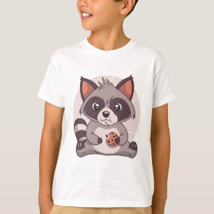 Raccoon Eating Chocolate Chip Cookies T Shirt