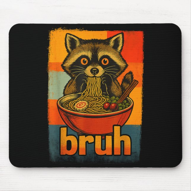 Raccoon Eating Japanese Ramen Noodles Men Women Ki Musmatta (Framsidan)