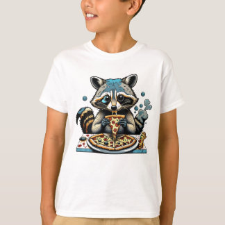 Raccoon eats Pizza T Shirt