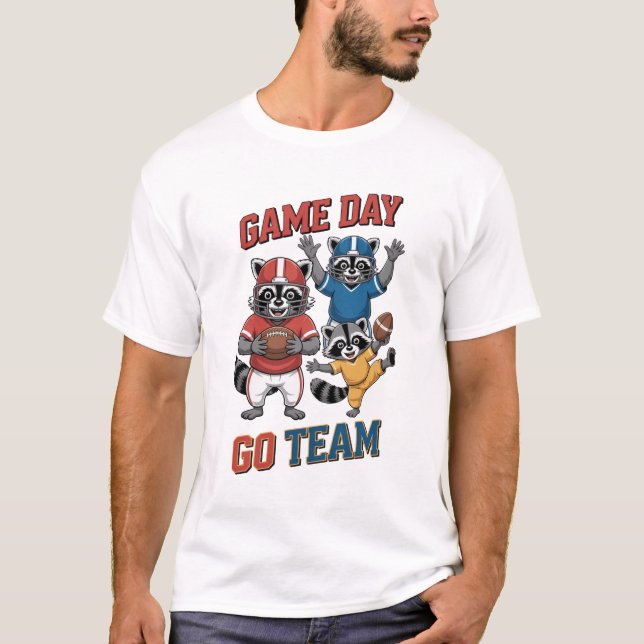 Raccoon Football Game Day Tee (Framsida)