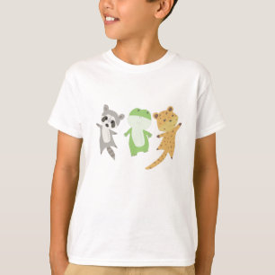 Raccoon Frog Leopard Djur älskare Animals T Shirt