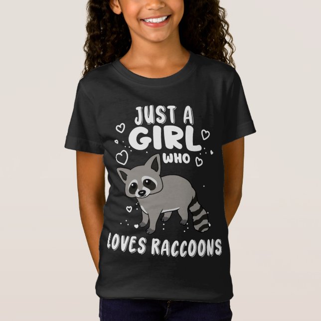 Raccoon Gift Women Raccoon Gift Girls Raccoon T Shirt (Framsida)
