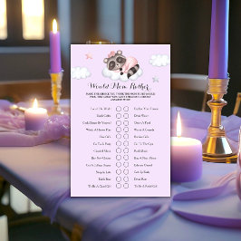 Raccoon Girl Baby Shower Game skulle Mamma snarare