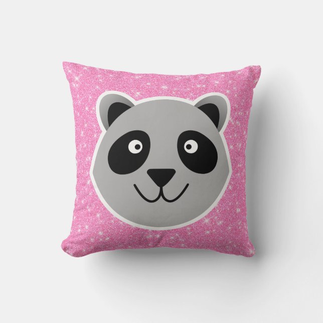 Raccoon Glitter Kudde (Framsida)