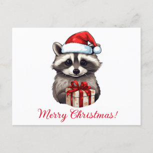 Raccoon God jul! Helg Vykort