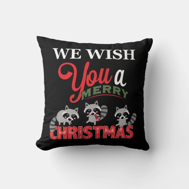 Raccoon God jul Kudde (Framsida)