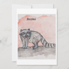 Raccoon Greeting Card Julkort