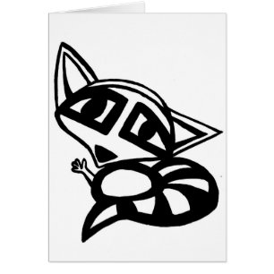 Raccoon Hälsningskort