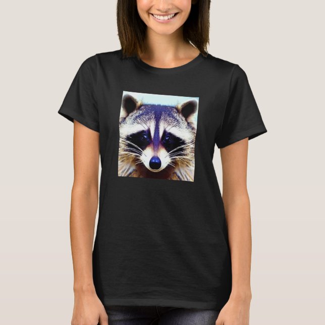 Raccoon Hand Draw Funny For Men Women Kids T Shirt (Framsida)