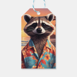 Raccoon Helgdag Presentetikett