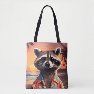 Raccoon Helgdag Tygkasse