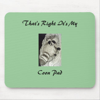 Raccoon hemmastadda Mousepad Musmatta