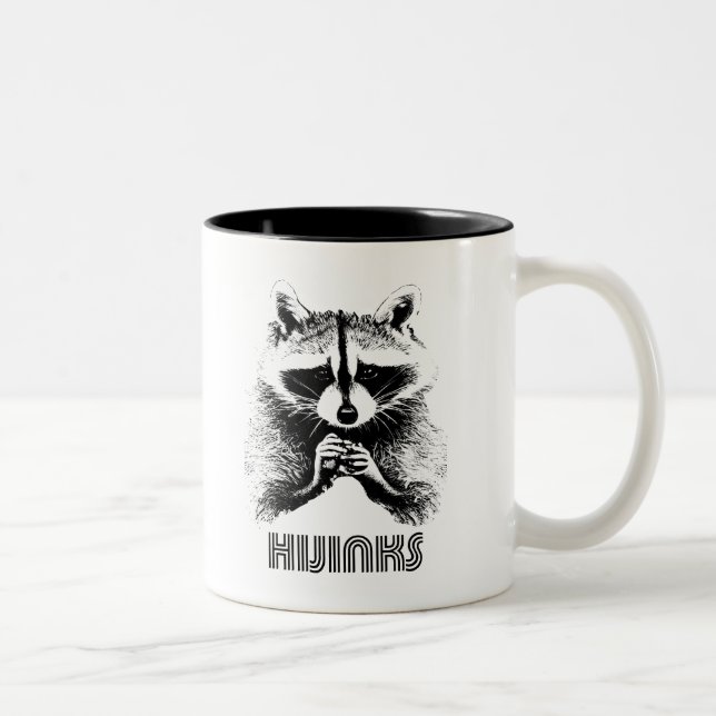 Raccoon Hijinks Två-Tonad Mugg (Höger)